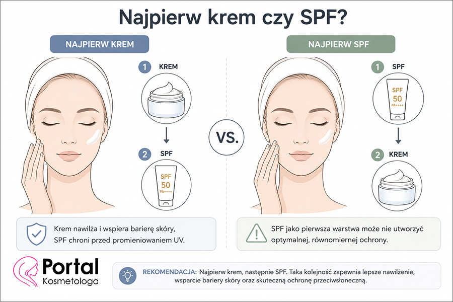Najpierw krem czy SPF?
